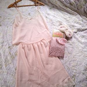 Vintage Dior Slip Nighty Gown Pink Blush